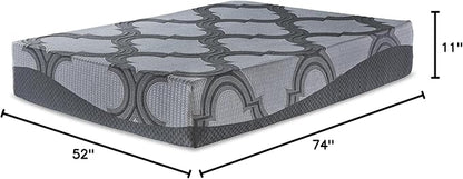 Signature Design by Ashley Full Size 1100 11 Inch Hybrid Mattress with Support & Pressure Relief Cooling Gel Memory Foam, Fiberglass Free, Mattress In A Box