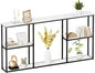WOHOMO Console Table,Small Modern Entryway Table for Entry,3-Tier Long Sofa Table Behind Couch for Living Room,Entrance,White Marble(63 inch)