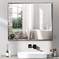 30x36 Inch Black Mirror with Beveled Trim, Aluminum Frame Bathroom Vanity Mirror, Copper-Free Mirror, Rectangle Wall Mounted Mirror, Modern Rectangular Mirror Horizontal or Vertical