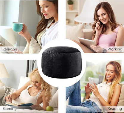 4 Ft Bean Bag Chairs for Adults/Teens with Memory Foam Filling, Comfy Bean Bag Sofa with Filler Included, Soft Dutch Velvet Fabric Beanbags,4 Foot, Black