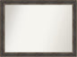 Amanti Art Brown Bathroom Mirror for Over Sink, 32x43 Alta Medium Brown Rectangle Vanity Mirror, X-Large Country Rustic Frame, Hangs Horizonally and Vertically, Bathroom Wall Decor, Non-Beveled Edge