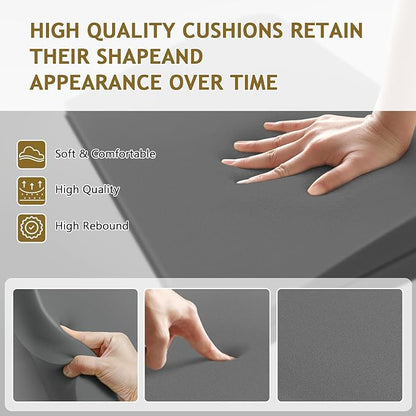 Couch Cushion Support for Sagging Seat Sofa Couch Supports for Sagging Cushions Curved High Density Foam Grey Pack of 3