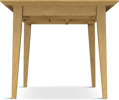 SIMPLIHOME Colby Extendable Dining Table, Solid Wood Oak Veneer in Oak, 60-76 x 36 inches, Contemporary-Style Rectangular Expandable Kitchen Table with Butterfly Leaf for 6+ People