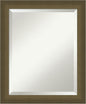 Amanti Art Bronze Bathroom Mirror for Over Sink, 24x20 Blaine Light Bronze Narrow Rectangle Vanity Mirror, Small Modern Contemporary Frame, Hangs Horizonally and Vertically, Bathroom Wall Decor