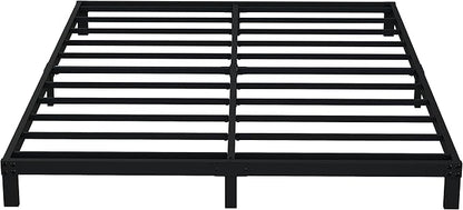 EMODA 6 Inch Full Size Bed Frame Heavy Duty Metal Platform No Box Spring Needed, Easy Assembly Noise Free, Black