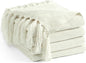 Chenille Throw Blanket for Couch 50"X 60", Soft Cozy Throws with Fringe Tassel for Bed Sofa Chair Cover, Lightweight Knitted Decorative Boho Blankets for Living Room, Ivory White
