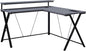 OSP Home Furnishings Checkpoint Battlestation L Shaped Gaming Desk with RGB LED Lights, Black