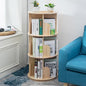 Heehee Wooden Rotating Bookshelf 360 Display Floor Standing Bookcase Storage Rack for Kids&Adults Multi-Functional Bookshelf Organizer (3-Tier)