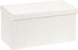 30.1" Storage Ottoman Bench - Foldable Foot Rest Stool Bedroom Bench for Living Room, Entryway-White