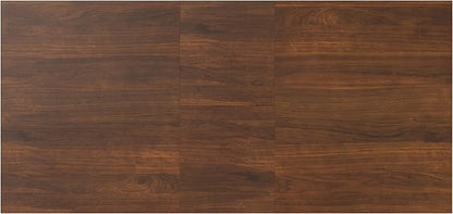 SIMPLIHOME Wilson Extendable Dining Table, Solid Wood Walnut Veneer, 60-76 x 36 inches, Transitional-Style Rectangular Expandable Kitchen Table for up to 6+ People