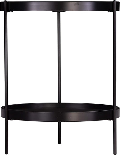 SEI Furniture Verlington End Table, Black