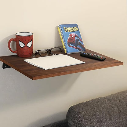 Kaboon Universal Tabletop 36"x20", Solid One-Piece Melamine Table Top, Double L-Desk Floating Desk DIY, Home and Office,Dark Walnut