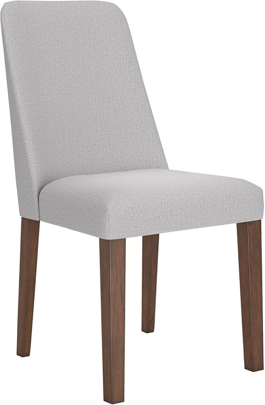 Signature Design by Ashley Lyncott Contemporary Dining Room Upholstered Side Chair with Foam Cushion, Set of 2, Cream & Brown