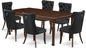East West Furniture DODA7-MAH-12 7 Piece Dinette Set Includes a Rectangle Dining Table with Butterfly Leaf and 6 Polyester Fabric Upholstered Chairs, 42x78 Inch, Mahogany