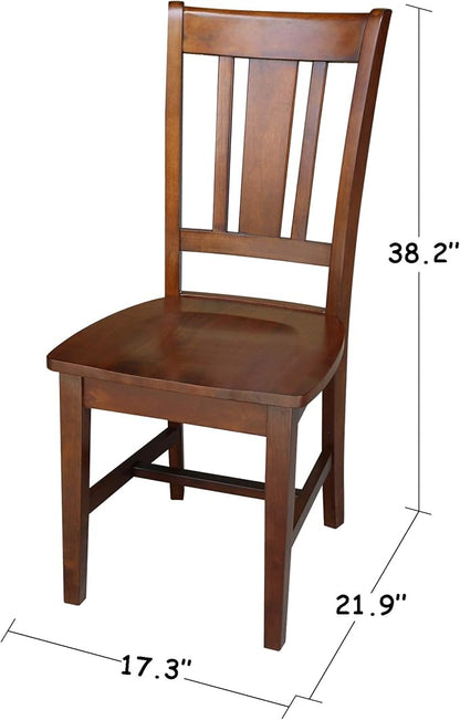 International Concepts San Remo Splat Back Chair, Espresso