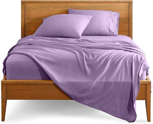 Bare Home King Sheet Set - Luxury 1800 Ultra-Soft Microfiber King Bed Sheets - Double Brushed - Deep Pockets - Easy Fit - 4 Piece Set - Bedding Sheets & Pillowcases (King, Lavender)