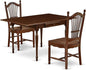 East West Furniture MZDO3-MAH-W 3 Piece Dining Room Furniture Set Contains a Rectangle Kitchen Table with Dropleaf and 2 Dining Chairs, 36x54 Inch, Mahogany
