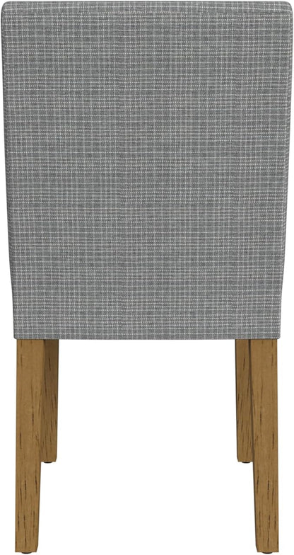 HomePop Home Decor |Classic Upholstered Parsons Dining Chairs |Decorative Home Furniture, Mini Gray Grid Pattern (Single Pack)