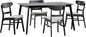 Christopher Knight Home Bryner Dining Set, 19.6 "W x 20.6 "D x 30.8 "H, Black + Light Gray