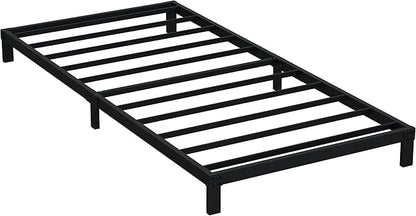 EMODA 6 Inch Twin XL Bed Frames No Box Spring Needed, Heavy Duty XL Twin Metal Platform Bed Frame, Noise Free, Easy Assembly, Black