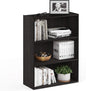 Furinno Pasir 3-Tier Open Shelf Bookcase, Espresso