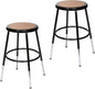 OEF Furnishings (2 Pack Height Adjustable Steel Stools, Black, 19-27"
