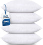 Utopia Bedding Throw Pillows (Set of 4, White), 12 x 16 Inches Pillows for Sofa, Bed and Couch Decorative Stuffer Pillow