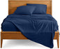 Bare Home King Sheet Set - Luxury 1800 Ultra-Soft Microfiber King Bed Sheets - Double Brushed - Deep Pockets - Easy Fit - 4 Piece Set - Bedding Sheets & Pillowcases (King, Dark Blue)