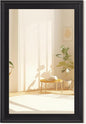 CULER Black Wood Wall Mirror for Bathroom,Rectangle 20 x 30 inch Hanging Vatiny Mirrors with Wooden Frame for Living Room,Bedroom,Entryway