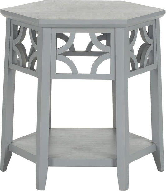 Safavieh American Homes Collection Connor Pearl Blue Grey Hexagon End Table