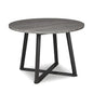 Signature Design by Ashley Centiar Mid Century Round Dining Room Table with Metal Legs, Gray & Black