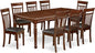 East West Furniture DOCA9-MAH-LC 9 Piece Dining Set Includes a Rectangle Dining Table with Butterfly Leaf and 8 Faux Leather Kitchen Room Chairs, 42x78 Inch, Mahogany