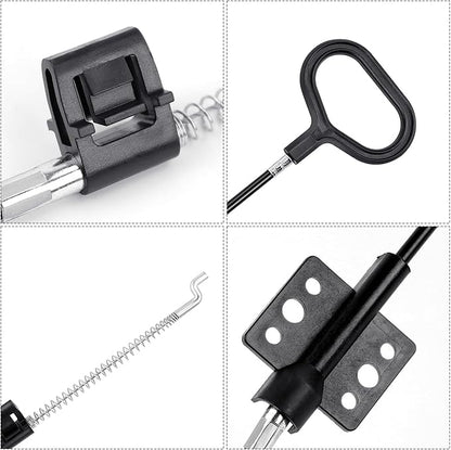 yuntop Sofa Recliner Cables Sofa and Reclined Chair Replacement Part D Ring Couch Recliner Pull Handle with S Tip for Cable Total Length 36.5 Inch Exposed Length 5Inch (2 Pack Black)