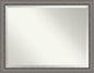 Amanti Art Grey Wall Mirror 35x45 Burnished Concrete Rectangle Bathroom Mirror for Wall Decor Living Room, X-Large Modern Contemporary Wood Frame, Hangs Horizonally and Vertically, Bathroom Decor