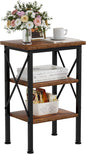VECELO Modern Nightstands X-Design Side End Table Night Stand with Storage Shelf for Bedroom,Living Room