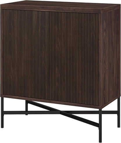 Henn&Hart 28" Wide Rectangular Accent Cabinet in Brown, for Home, Living Room, Bedroom, Entertainment Room, Office