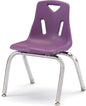 Jonti-Craft Berries 8144JC1004 Stacking Chair with Chrome-Plated Legs, 14" Height, Purple