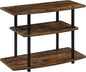 Convenience Concepts Designs2Go No Tools 3-Tier TV Stand 31.5" - Entertainment Center for TVs up to 37 Inches, Modern TV Console with Shelves for Living Room, Family Room, Barnwood/Black