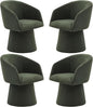 Swivel Dining Chairs Modern Accent Armchair Side Deskchair for Diningroom Vanity Bedroom Livingroom Reading Room,Green,4 Box