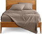 Bare Home Short Queen Sheet Set - 1800 Ultra-Soft Microfiber - Double Brushed - Deep Pockets - Easy Fit - 4 Piece Set - Bed Sheets (Short Queen, Taupe)