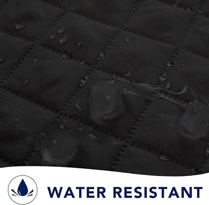 PureFit Reversible Sofa Cover Water Resistant Chair Couch Cover, Machine Washable Furniture Cover with Non-Slip Foam and Adjustable Strap for Dogs, Pets (Chair, Black/Beige)