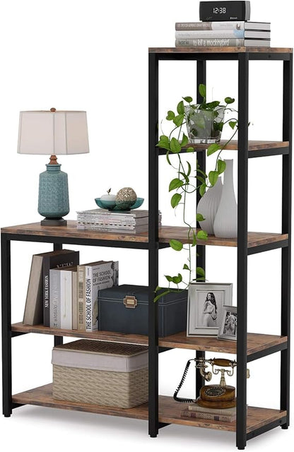 Tribesigns 5-Tier Bookshelf, Ladder Corner Bookshelves Etagere Bookcase, 8 Shelves Display Rack Storage Shelf for Living Room Home Office