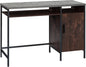 Sauder Market Commons Single Pedestal Desk, Rich Walnut Finish