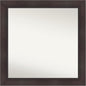 Amanti Art Brown Bathroom Mirror for Over Sink, 32x32 Sloped Espresso Square Vanity Mirror, Large Modern Contemporary Frame, Hangs Horizonally and Vertically, Bathroom Wall Decor, Non-Beveled Edge