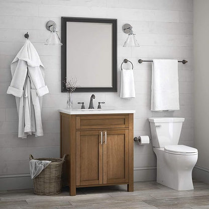 Franklin Brass Kinla 5-Piece Bathroom Set Oil-Rubbed Bronze 18', 24' Towel Bar Racks, Toilet Paper Holder, Ring, Hook KIN5PC-ORB