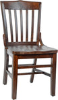 Flash Furniture Hercules Series School House Back Mahogany Wood Dining Chair, Traditional Elegant Wood Restaurant Chair, Walnut Wood