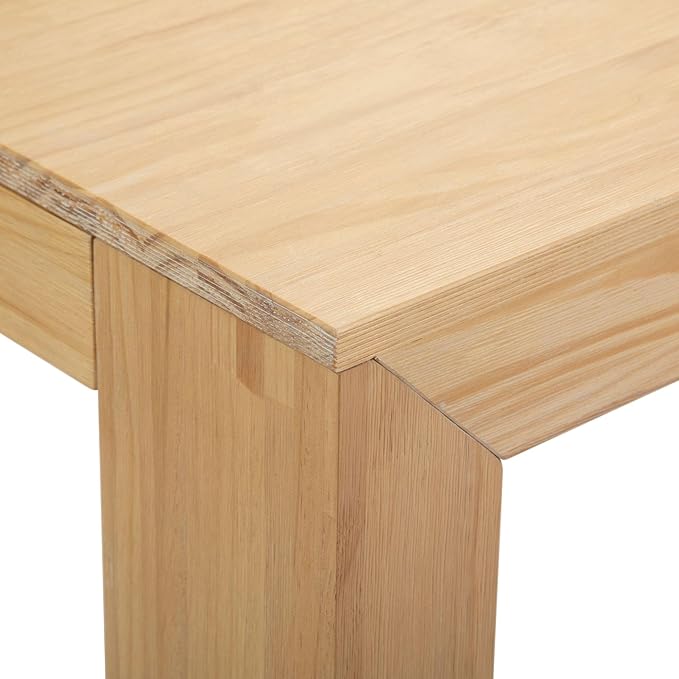 Plank+Beam Modern Square Corner Table, 32", Slim Side Table for Living Room, Mini End Table for Small Spaces, Bedside Night Stand, Blonde Wirebrush