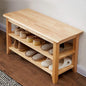 XKZG Storage Bench Wooden Shoe Rack Bench Simple Style Wood Entryway Bench (Natural,31.5")