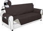 PureFit Reversible Sofa Couch Cover Water Resistant Couch Covers for 3 Cushion, Washable Furniture Cover with Non-Slip Foam and Adjustable Strap for Dogs, Pets (Sofa, Chocolate/Beige)