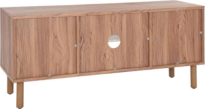 SAFAVIEH Home Collection Ophelia Oak Brown 2-Door 2-Shelf Entertainment Media Stand (Fits up to a 50" Flatscreen TV)
